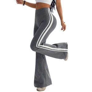 Athleisure Eco-friendly High-Waisted Butt-Lifting Yoga Pants for Women Tummy Control Wide-Leg Full-Length Fitness Pants