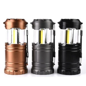 Reliable Supplier Quality Assured AA Type ABS 3*COB Pop Up Collapsible Outdoor Camping Light With Bottom Flashlight Torch