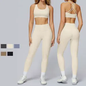 Yoke New Product Wholesale for Women High Waist Fitted Yoga Set Yoga Pilates Set Elastic Yoga Outfit Yoga 2 Piece Set