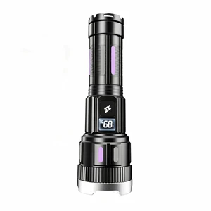 USB Rechargeable Tactical LED Torch Portable ABS IP65 Waterproof Telescopic Camping Outdoor Flashlight Cross-Border Product