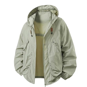 New Hooded Sun-protection 100% Nylon Unisex Summer Style Breathable Outdoor Fishing Lightweight Windproof Loose Fit Zipper