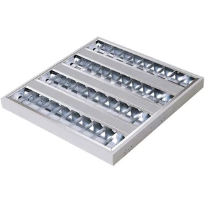 Custom Size 3x18W LED T8 Fluorescent Grille Light Modern Design 600x600mm Surface Mount Iron 6000K Daylight Office/Classroom Use