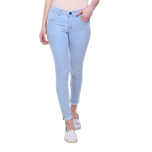 Latest Women's Casual Denim Jeans Slim Fit Cotton/Spandex Washed Eco-Friendly Custom Design Premium Quality