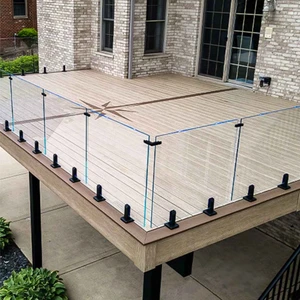 LED Handrail Modern Home Colorful Stainless Steel Spigot Pool Fence Spigot Deck Railing System Glass Deck Railing Glass Spigot
