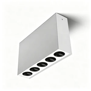 Sleek White Surface Mounted Linear Grille Light Anti Glare Spotlight for Living Room Bedroom and Office Illumination