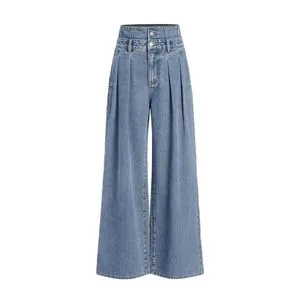 Baggy Women's Casual Straight Vintage Breathable Wash Streetwear Mid Waist Denim Jeans Trousers