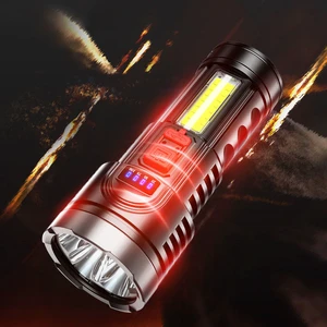 Wholesale Flashlight Mini Portable LED Highlight Rechargeable Flashlight Waterproof Electric Torch Tactical Flashlights Torches