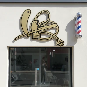Manufacturer Logo Custom Advertising 3d Led Letter Sign Stainless Steel 3d Letters Signage Barber Shop Wall Logo