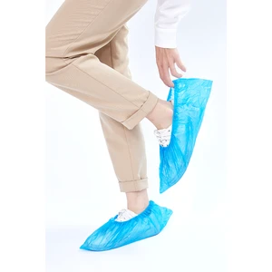 Disposable PE/CPE Shoe Cover Blue Safety Plastic Anti-slide Overshoes Manufacturer Nonwoven Shoe Covers Wholesale