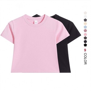 Custom Tee T-Shirt Cropped Ladies Screen Print Blank Hip Hop Women Tshirt Crop Top