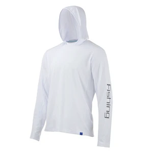Mens Wholesale Fishing Clothing UPF30 Sun Protection Long Sleeve Fishing Hoodie