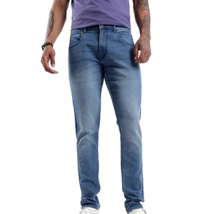 Custom Men's Autumn/Winter Solid Straight Casual Streetwear Breathable Stretch Mid Waist Denim Jeans for Outdoor Activities