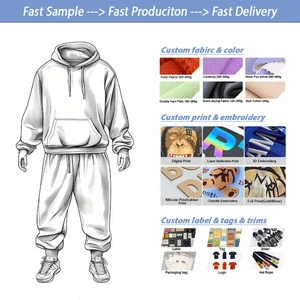Wholesale Heavyweight Terry Washed Streetwear 2 Pieces Set Manufacturer Custom Mens Workout Clothes Hooded Pullover Tracksuit