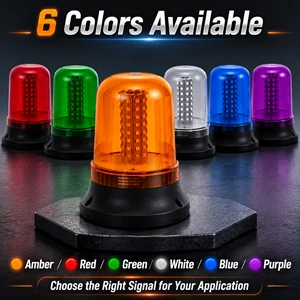BIAOCHI Super Bright Amber Led Strobe 12-24V Emergency Flashing Lamp Beacon Lights for Trucks, Cars, Bus, Tractor, Mower