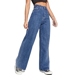 Lupin felt Whole Sale Customized Straight Jeans Pants for Women Slim Fit Denim Jeans for Woman Oversize Baggy Denim Pants