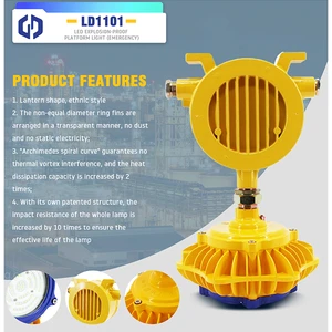 Waterproof IP66 80W Flame Safety Lamp Explosion Proof Lights for Gas Station LED Explosion High Bay Lighting
