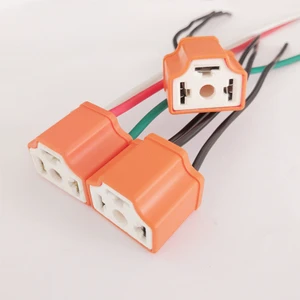 9003 H4 H7 LED Ceramic Wire Wiring Harness Connector Sockets Bulb Pigtail Plug H4 H7 LED Bulb Holders For Car Headlight