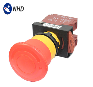 NHD Durable 22mm IP66 Rated LED Pilot Lamp AC/DC24V Orange 120 Beam Angle Ba9S Base Plastic Body Indicator Light