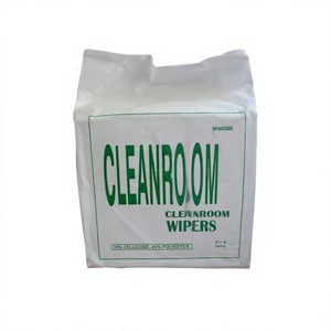 White Electronic Cleanroom Safety Products Nonwoven Wipers Made of Cellulose Polyester