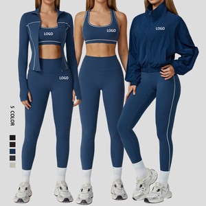 Sportswear China Manufacturer High Quality Active Clothes Female Gym Wear Workout Suit Women Fitness Yoga Set With Jackets