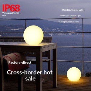 Creative LED Glowing Ball Motion-Sensing Waterproof Outdoor Pool Floating Light Remote Touch Control Built-In Battery PE Light