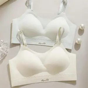 Women's Thin Large size One-Piece Seamless Bra Breathable Camisole with Adjustable Straps Knitted Vest bra