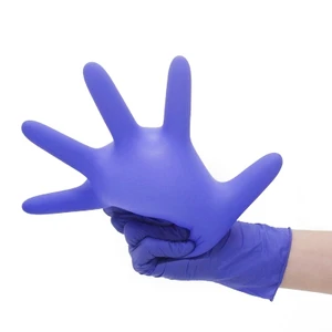 High Quality Nitrile Glovees Disposable Guantes Nitrilo Negro Purple Dental Nitrile Glovees OEM Service Black Nitrile Glovees