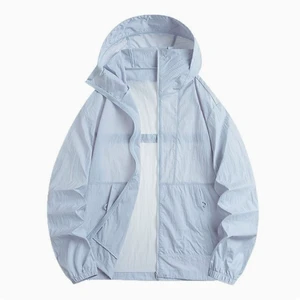 Unisex Summer Breathable UPF50+ UV-Protected Zipper Windproof Comfortable Ice Silk Hooded Mountain Climbing Shirts Tops Adults