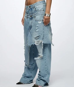 Regular Fit Men's Reversible Eco-Friendly Breathable Plus Size Outdoor Pants Wholesale Cotton Wide Leg Mid Rise Faded Custom