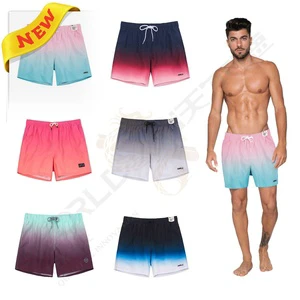 Customized Logo Men Summer Solid Color Beach Shorts Wholesale Trunk Quick Dry Swim Trunks With Print