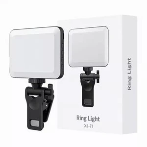 LED Video Light Selfie for Computer Small Camera Portable Phone Laptops the Circle Clip 6000K Daylight IP33 Rated Dimmable