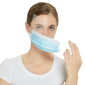 SJ Personal Protective Equipment protection Medical Mask Face Shield 3 Ply Disposable Surgical Face Mask With Shield