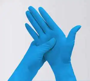 100 Pcs/Box Nitrile Work Gloves Latex Free Waterproof Blue Disposable Powder Free 4 Mil Food Grade CE Certified Safety Gloves