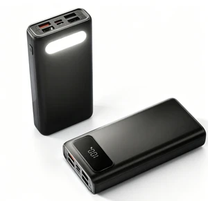 Ultra-Thin 14000mAh Power Bank with Type-C Fast Charging High Capacity and Built-in LED Emergency Light