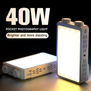 Portable Rechargeable LED Video Camera 26W Lighting Adjustable Color Temperature 2800-9000K Rotation Control For Vlog Light