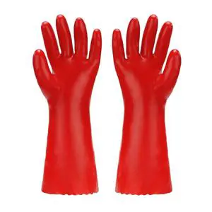 UT Red Pvc Dipped Oil Resistant Industrial Gloves Hand Protection Safety Gloves Safety Working Latex Fbo Safety General Purpose