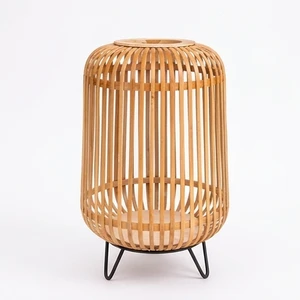 Premium Bamboo Lantern Handmade Table Floor Lamp Eco Friendly Candle Holder For Boho Home Decor Luxury Hotel Resort Wholesale