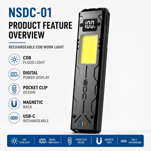 2400 Lumen IP65 Waterproof USB Rechargeable LED EDC Flashlight With ABS Body Flood Beam Portable Clip