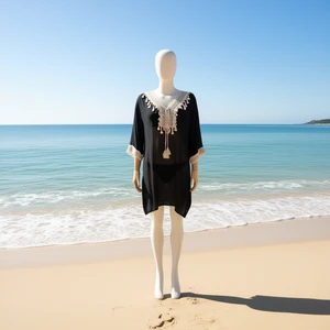 HDJ Women's Summer Beach Cover-up Dress Casual Swimwear Tunic Bathing Suit Sarong W21054-32