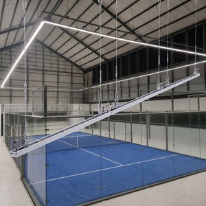 190lm/w Low-Glare Indoor Badminton Padel Anti-glare Linear Light Linkable Indoor Court Light Pickleball Linear High Bay Light
