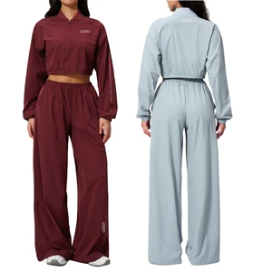 High Quality New Women's Yoga Set: UV-Protective Cropped Top and Quick-Dry Pants for Outdoor Fitness and Exercise