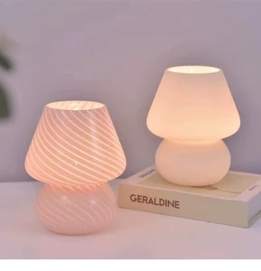 Glass Led Antique Style Emerald Glass Desk Light Fixture Glass Cylinder Mini Table Lamp