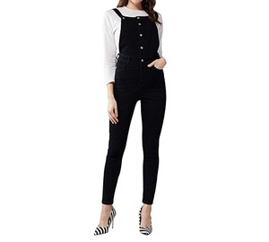 OEM Custom Women's Vintage Button Denim Overalls Comfortable Stylish Summer Everyday Wear