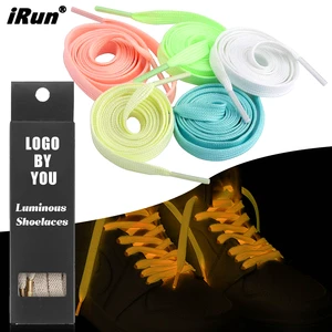 IRun Luminous 3M Reflective Polyester Shoelaces-Glowing in Dark Fluorescent Colors Customizable Lengths for Running & Sports