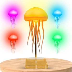 2025 New Floating Jellyfish Lamp Rgb Colorful Ambient Light Jellyfish Night Light Built-In Battery