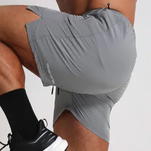 Unisex High Quality Quick Dry Running Shorts Trending Breathable Sportswear Elastic Waist Zipper Pockets Casual Activewear
