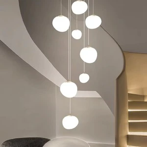 Modern Glass Ball Pendant Lamp Home Lighting Decor Stylish Glass Lampshade for Dining Room Bedroom Stairs Chandeliers Lights
