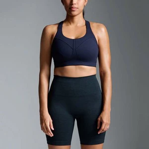 New Arrivals Women Scoop Neckline Locked High Impact Tank Top Quick Dry Second Skin Solid Workout Wear Loaded Yoga Sports Bras
