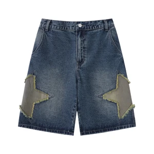 Custom Design Cotton Casual Fashion Men's Jeans Shorts Comfortable Loose Denim for Men