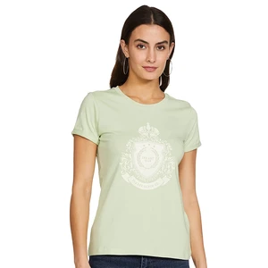 Hot Selling Best Quality Women's Casual Neck Short Sleeve Printed T-shirt Solid Color Cotton Plus Size Custom Logo Direct